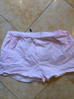 Edikted Pink and White Striped Women’s Shorts